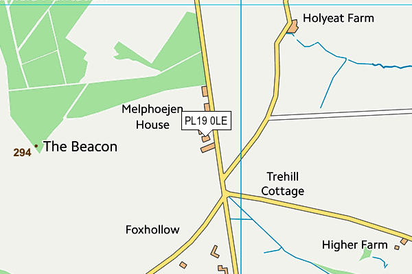 PL19 0LE map - OS VectorMap District (Ordnance Survey)