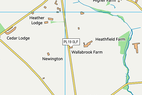 PL19 0LF map - OS VectorMap District (Ordnance Survey)