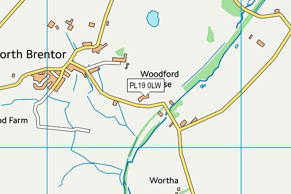 PL19 0LW map - OS VectorMap District (Ordnance Survey)