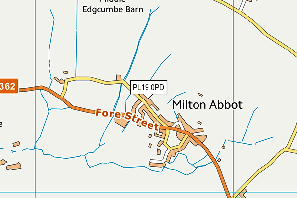 PL19 0PD map - OS VectorMap District (Ordnance Survey)