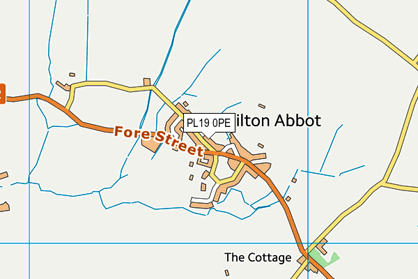 PL19 0PE map - OS VectorMap District (Ordnance Survey)