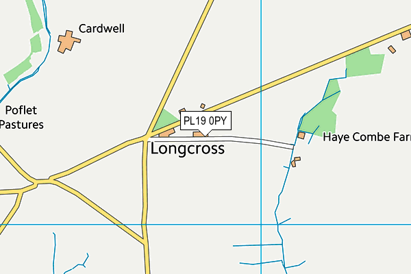 PL19 0PY map - OS VectorMap District (Ordnance Survey)