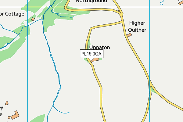 PL19 0QA map - OS VectorMap District (Ordnance Survey)