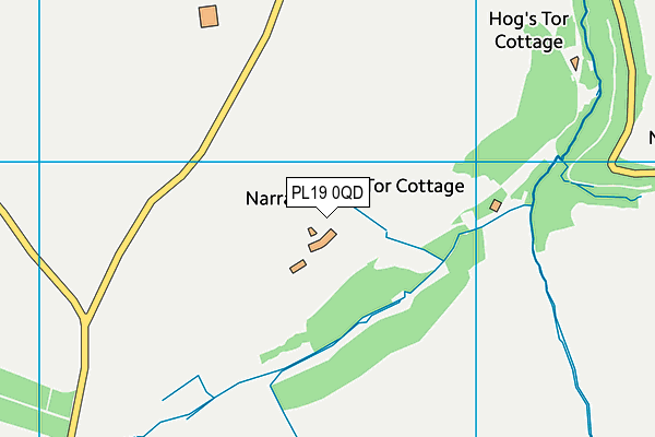 PL19 0QD map - OS VectorMap District (Ordnance Survey)