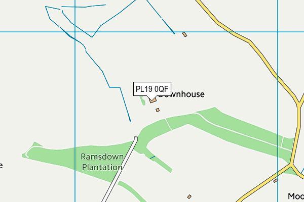 PL19 0QF map - OS VectorMap District (Ordnance Survey)