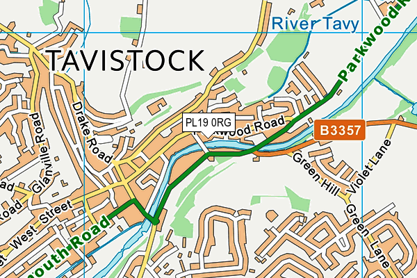 PL19 0RG map - OS VectorMap District (Ordnance Survey)