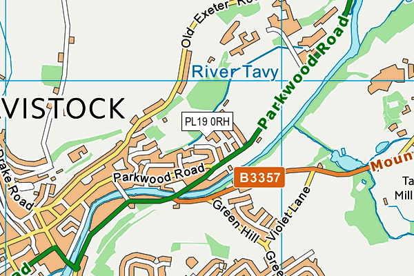 PL19 0RH map - OS VectorMap District (Ordnance Survey)