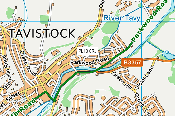 PL19 0RJ map - OS VectorMap District (Ordnance Survey)