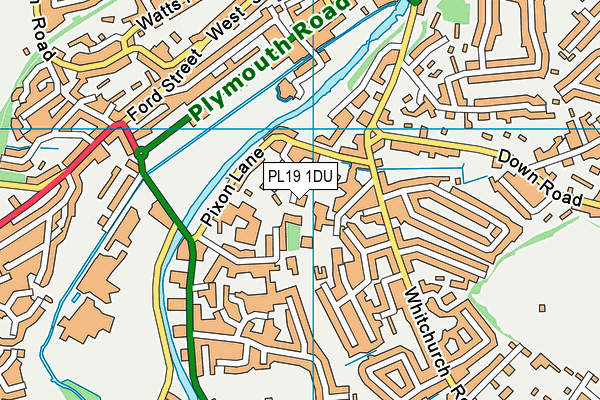 PL19 1DU map - OS VectorMap District (Ordnance Survey)