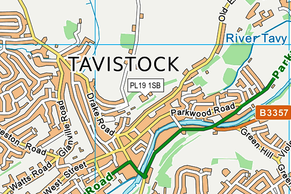 PL19 1SB map - OS VectorMap District (Ordnance Survey)