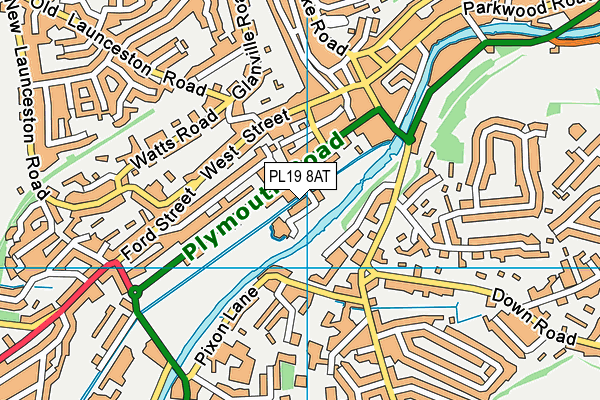 PL19 8AT map - OS VectorMap District (Ordnance Survey)