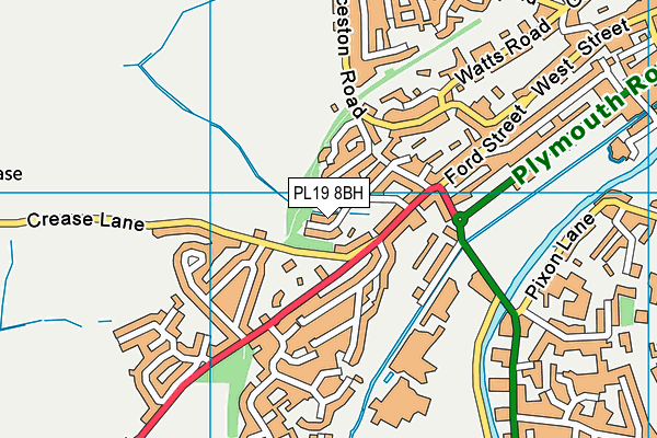 PL19 8BH map - OS VectorMap District (Ordnance Survey)