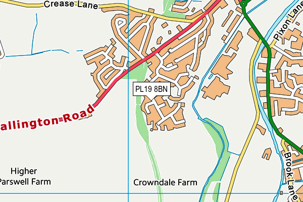 PL19 8BN map - OS VectorMap District (Ordnance Survey)