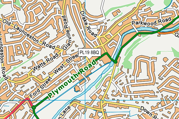 PL19 8BQ map - OS VectorMap District (Ordnance Survey)