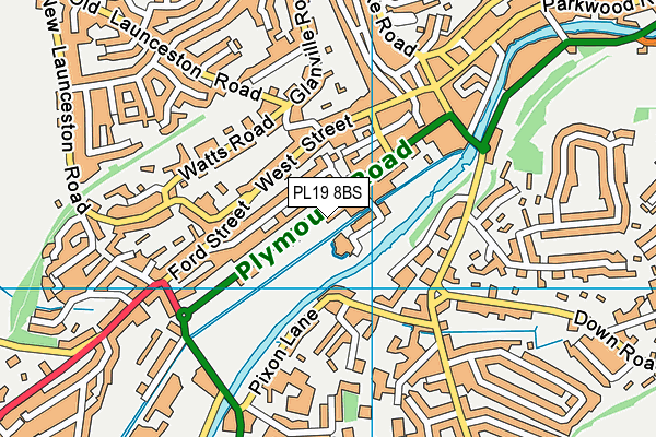 PL19 8BS map - OS VectorMap District (Ordnance Survey)