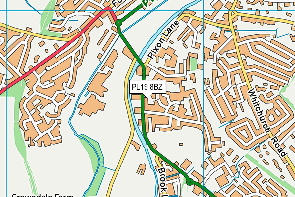 PL19 8BZ map - OS VectorMap District (Ordnance Survey)