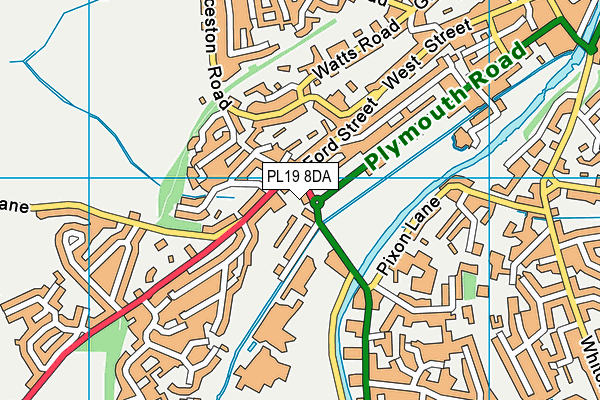 PL19 8DA map - OS VectorMap District (Ordnance Survey)