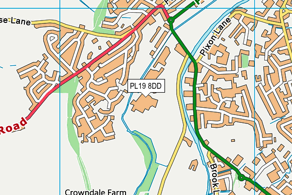 Tavistock College map (PL19 8DD) - OS VectorMap District (Ordnance Survey)