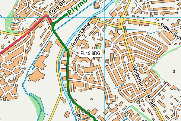 PL19 8DG map - OS VectorMap District (Ordnance Survey)