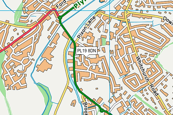 PL19 8DN map - OS VectorMap District (Ordnance Survey)