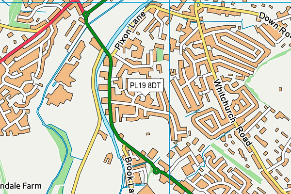 PL19 8DT map - OS VectorMap District (Ordnance Survey)