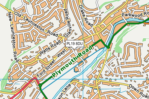 PL19 8DU map - OS VectorMap District (Ordnance Survey)