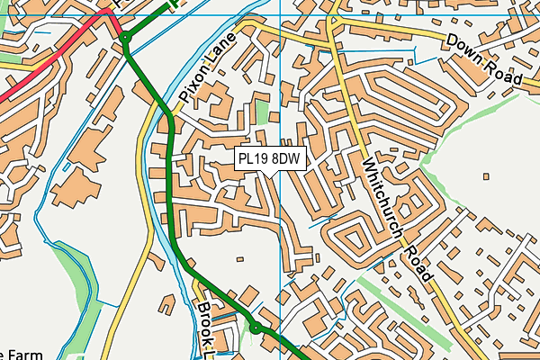 PL19 8DW map - OS VectorMap District (Ordnance Survey)