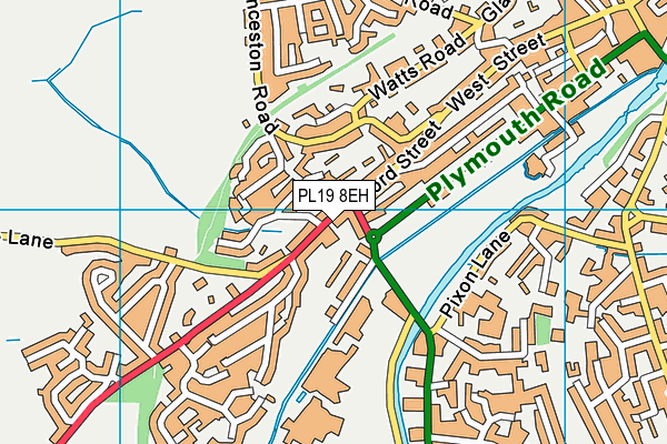 PL19 8EH map - OS VectorMap District (Ordnance Survey)