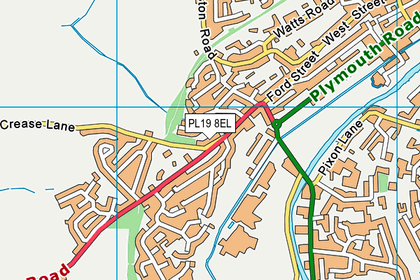 PL19 8EL map - OS VectorMap District (Ordnance Survey)