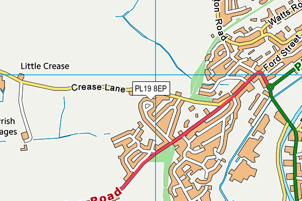 PL19 8EP map - OS VectorMap District (Ordnance Survey)