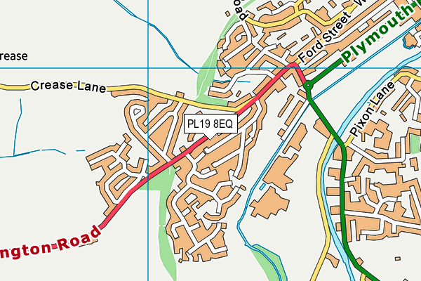 PL19 8EQ map - OS VectorMap District (Ordnance Survey)