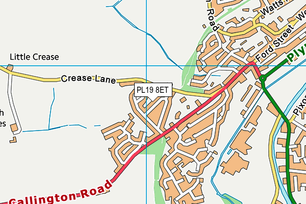 PL19 8ET map - OS VectorMap District (Ordnance Survey)