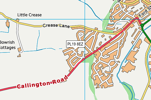 PL19 8EZ map - OS VectorMap District (Ordnance Survey)