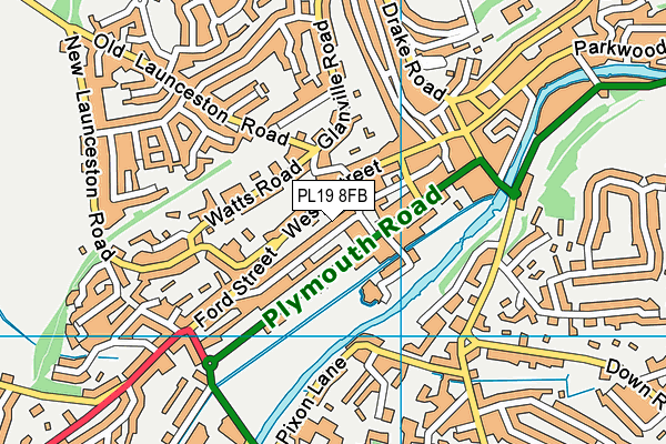 PL19 8FB map - OS VectorMap District (Ordnance Survey)