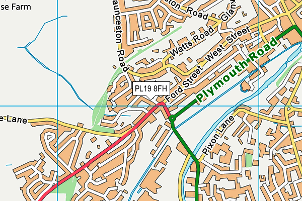 PL19 8FH map - OS VectorMap District (Ordnance Survey)