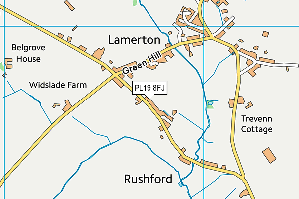 PL19 8FJ map - OS VectorMap District (Ordnance Survey)