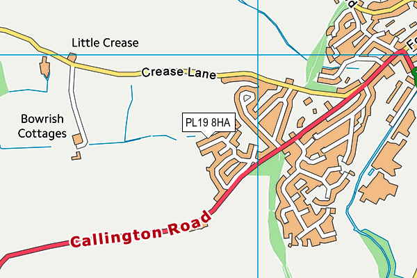 PL19 8HA map - OS VectorMap District (Ordnance Survey)