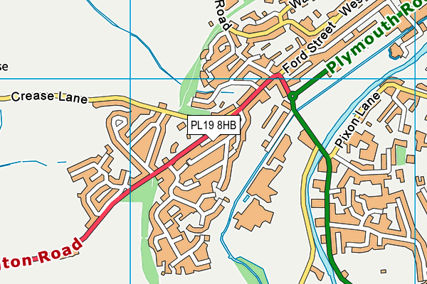 PL19 8HB map - OS VectorMap District (Ordnance Survey)