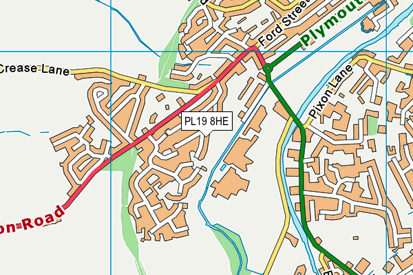 PL19 8HE map - OS VectorMap District (Ordnance Survey)