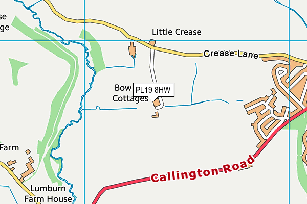 PL19 8HW map - OS VectorMap District (Ordnance Survey)