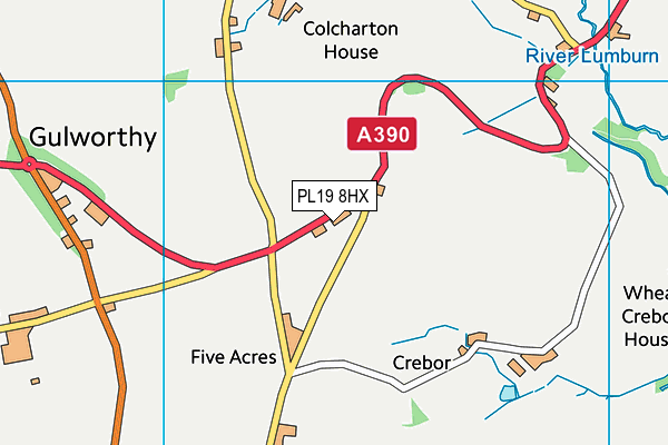 PL19 8HX map - OS VectorMap District (Ordnance Survey)