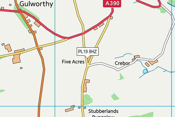 PL19 8HZ map - OS VectorMap District (Ordnance Survey)