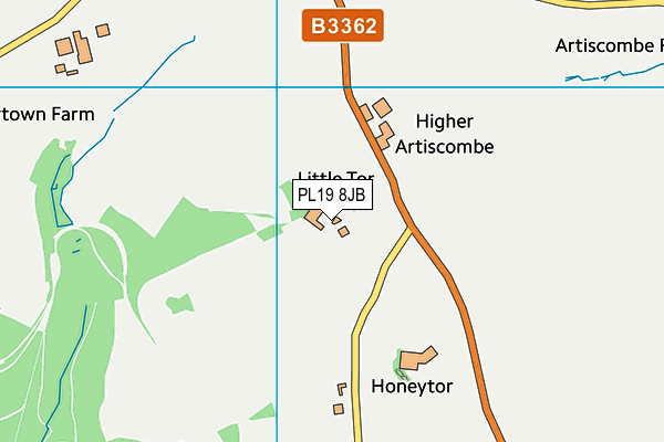 PL19 8JB map - OS VectorMap District (Ordnance Survey)