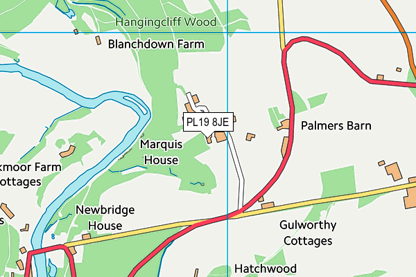 PL19 8JE map - OS VectorMap District (Ordnance Survey)