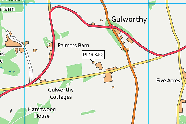 PL19 8JQ map - OS VectorMap District (Ordnance Survey)