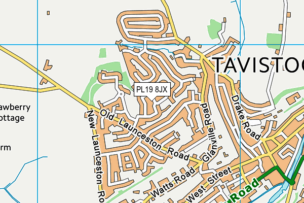 PL19 8JX map - OS VectorMap District (Ordnance Survey)