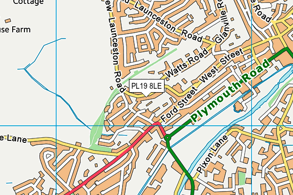 PL19 8LE map - OS VectorMap District (Ordnance Survey)