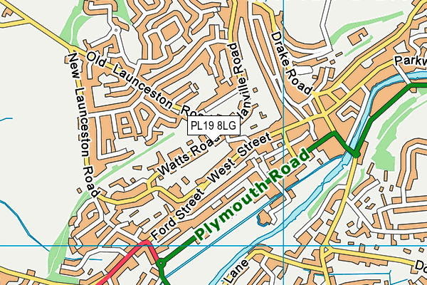 PL19 8LG map - OS VectorMap District (Ordnance Survey)