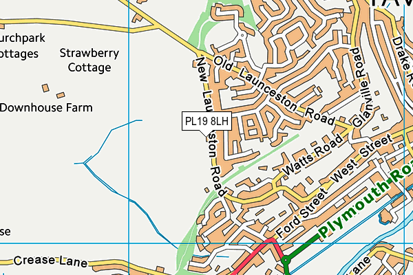 PL19 8LH map - OS VectorMap District (Ordnance Survey)