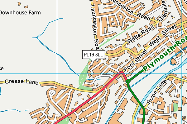 PL19 8LL map - OS VectorMap District (Ordnance Survey)
